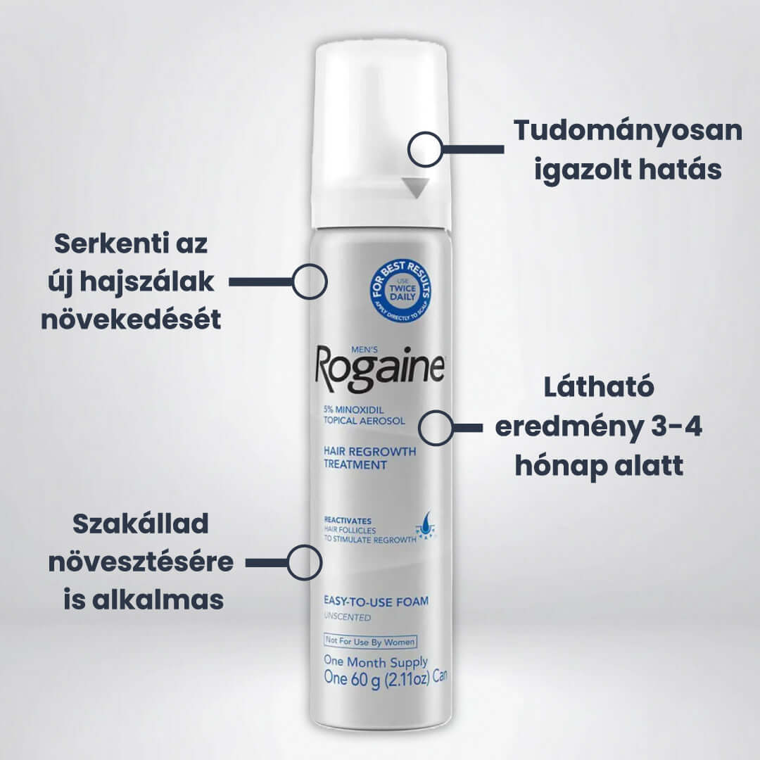 Rogaine Minoxidil 5% hajnövesztő hab (Újra elérhető: Szept. első hetében)